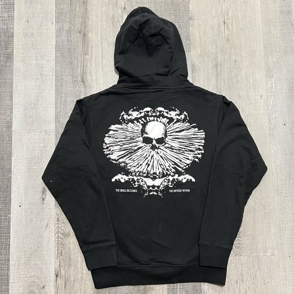 Svdden Death Hoodie Black/White Dubstep EDM The Skull Become The Ripened Worm S - Picture 2 of 5